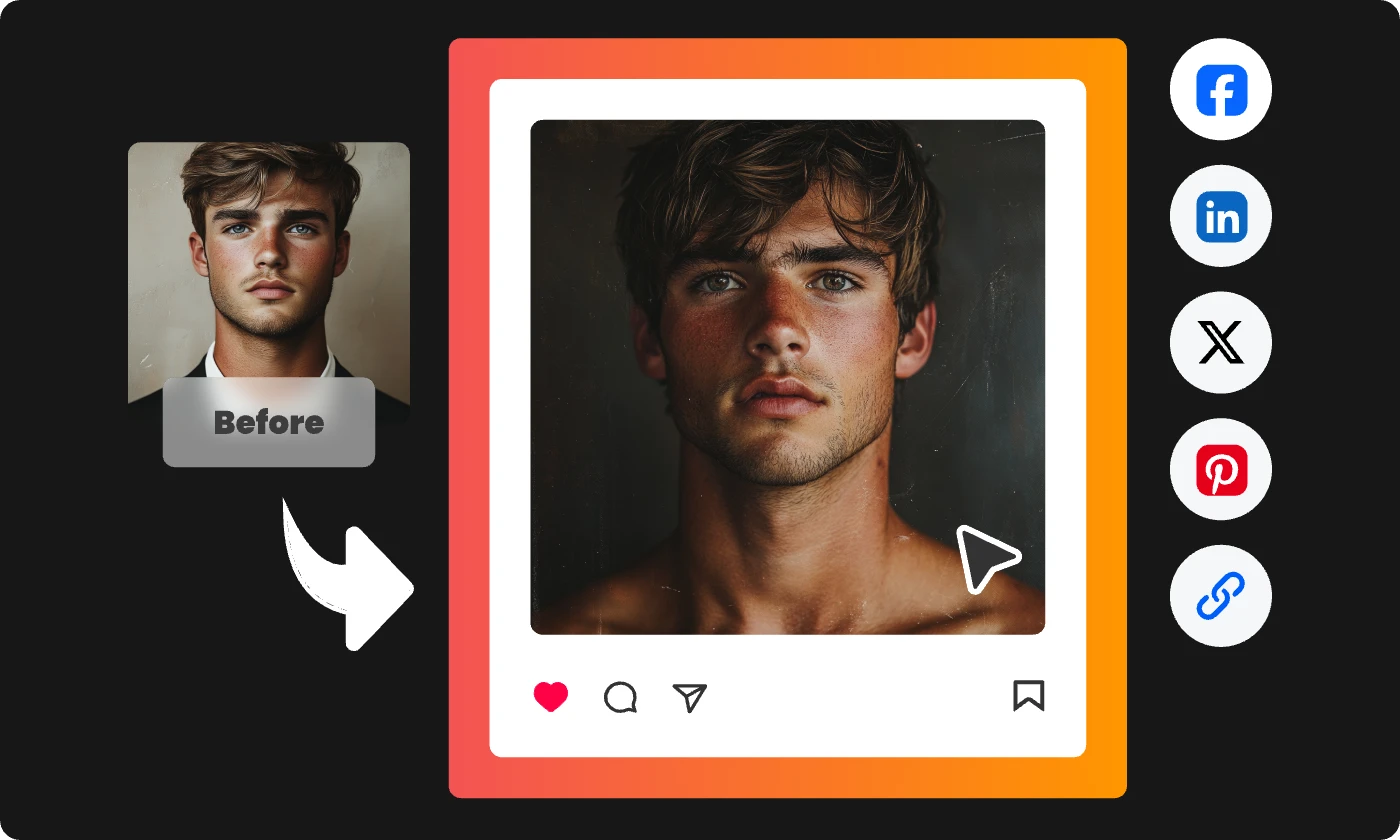 generate professional AI male headshot using Picit.AI