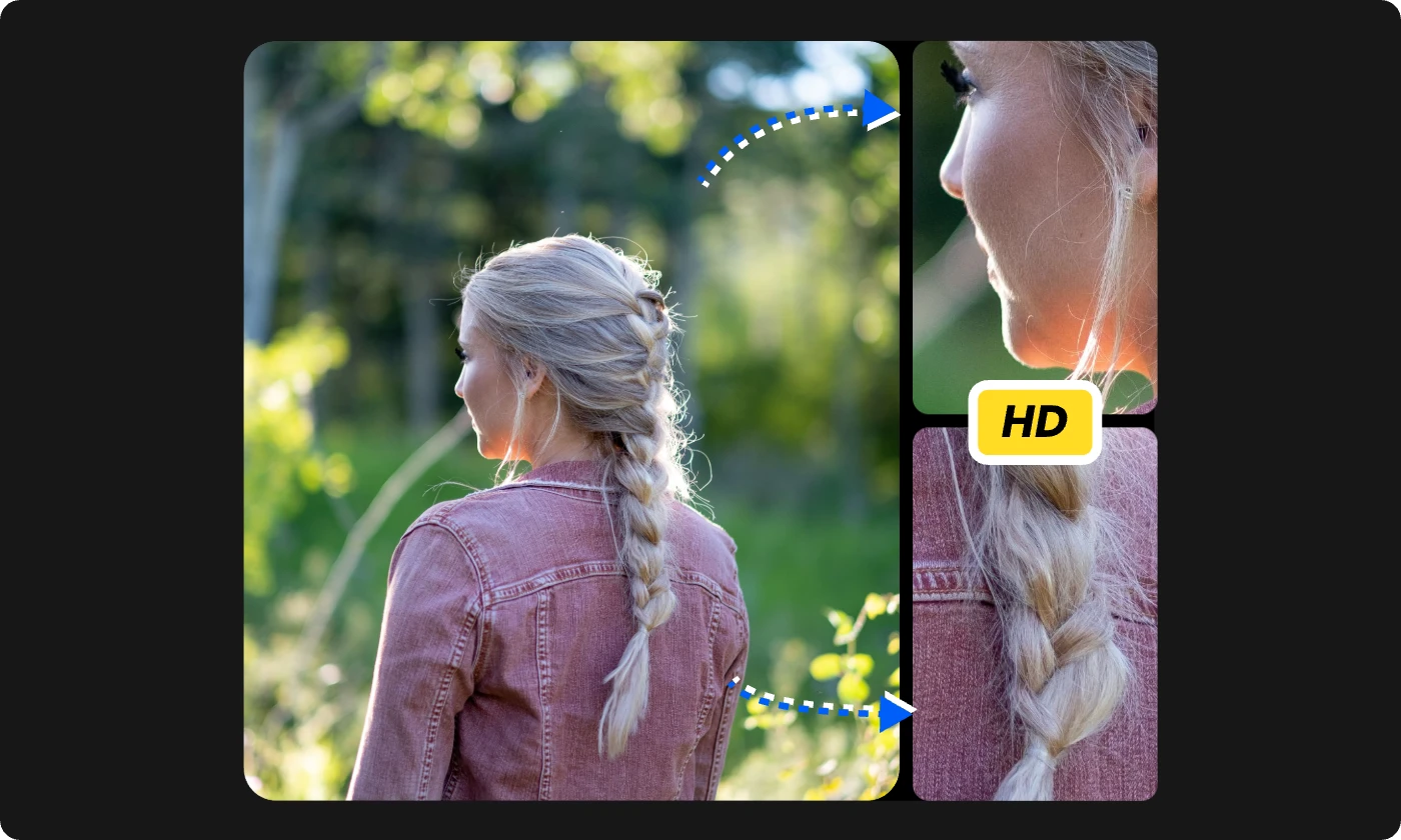 enhance female portrait quality using Picit.AI